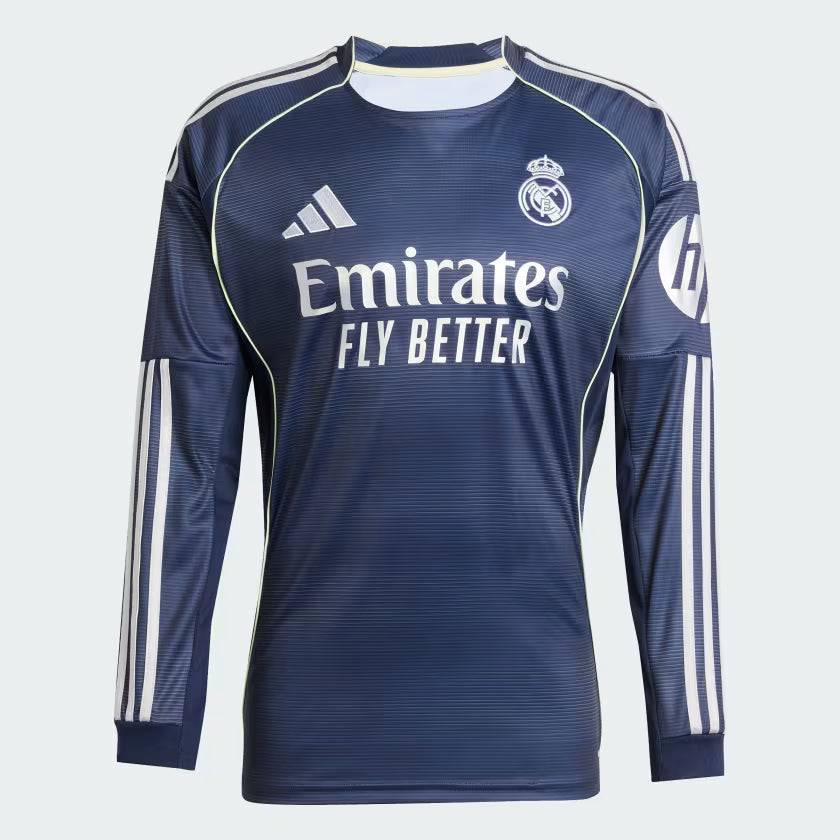 Camiseta de visitante de manga larga del Real Madrid 2025/26