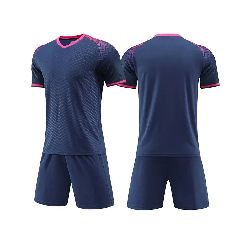 Deep Blue & Pink Brandless Football Kit