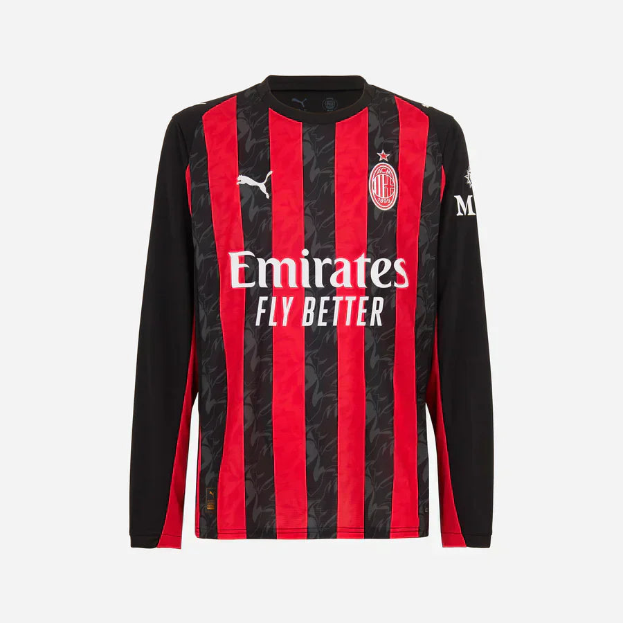 AC Milan 2025/26 Long Sleeve Home Jersey