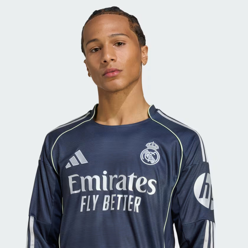 Real Madrid 2025/26 Long Sleeve Away Jersey