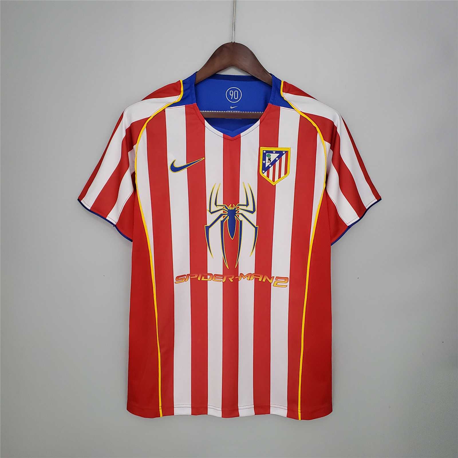 Atletico Madrid 2004-2005 Home Retro Jersey Spiderman