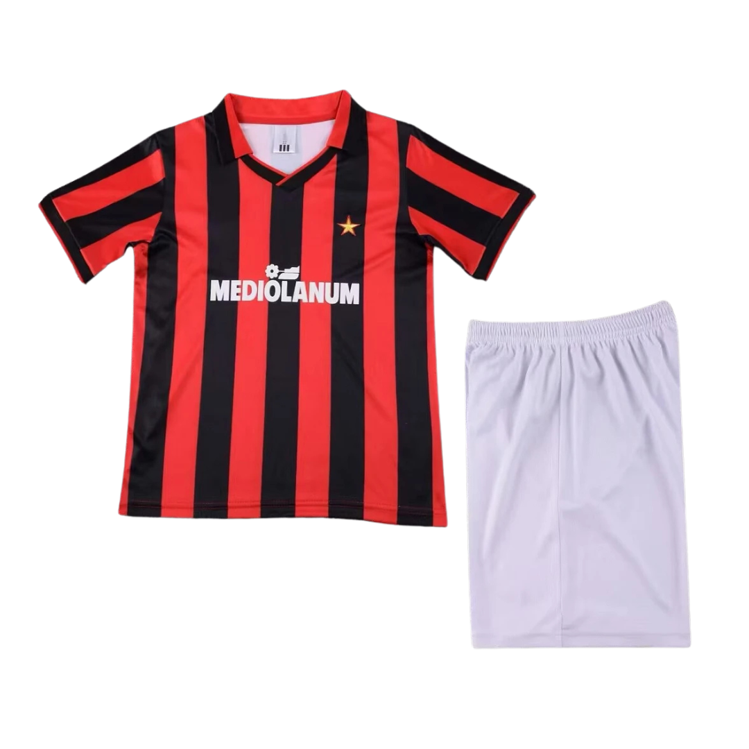 AC Milan 1990-1991 Home Kids Jersey