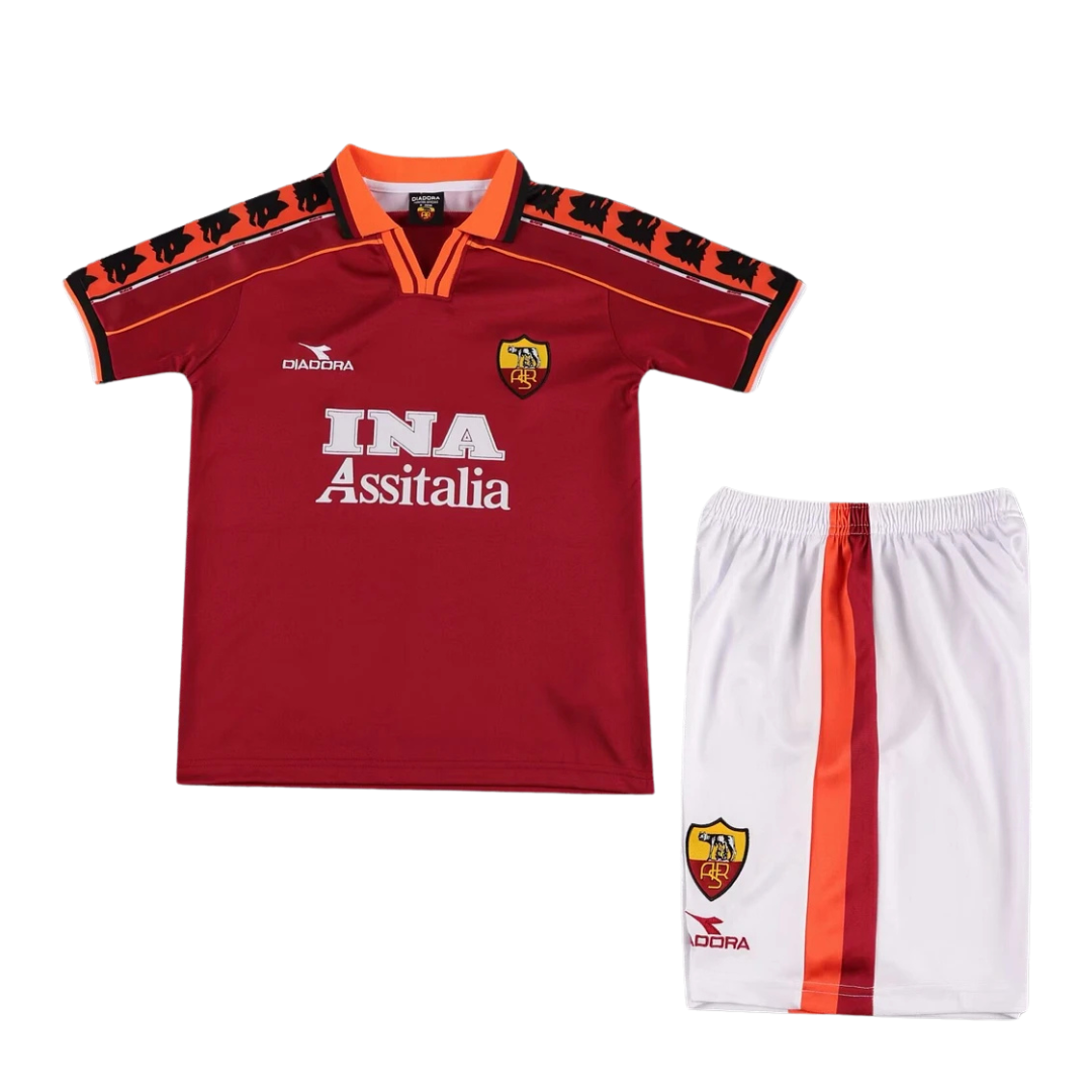 AS Roma 1998-1999 Home Kids Jersey