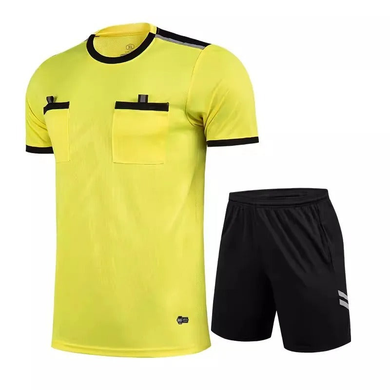 Football Referee Yellow & Black Kit